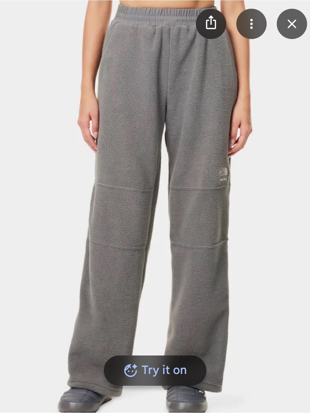 The North Face x SKIMS 1995 Denali Fleece Straight-Leg Pants Gunmetal